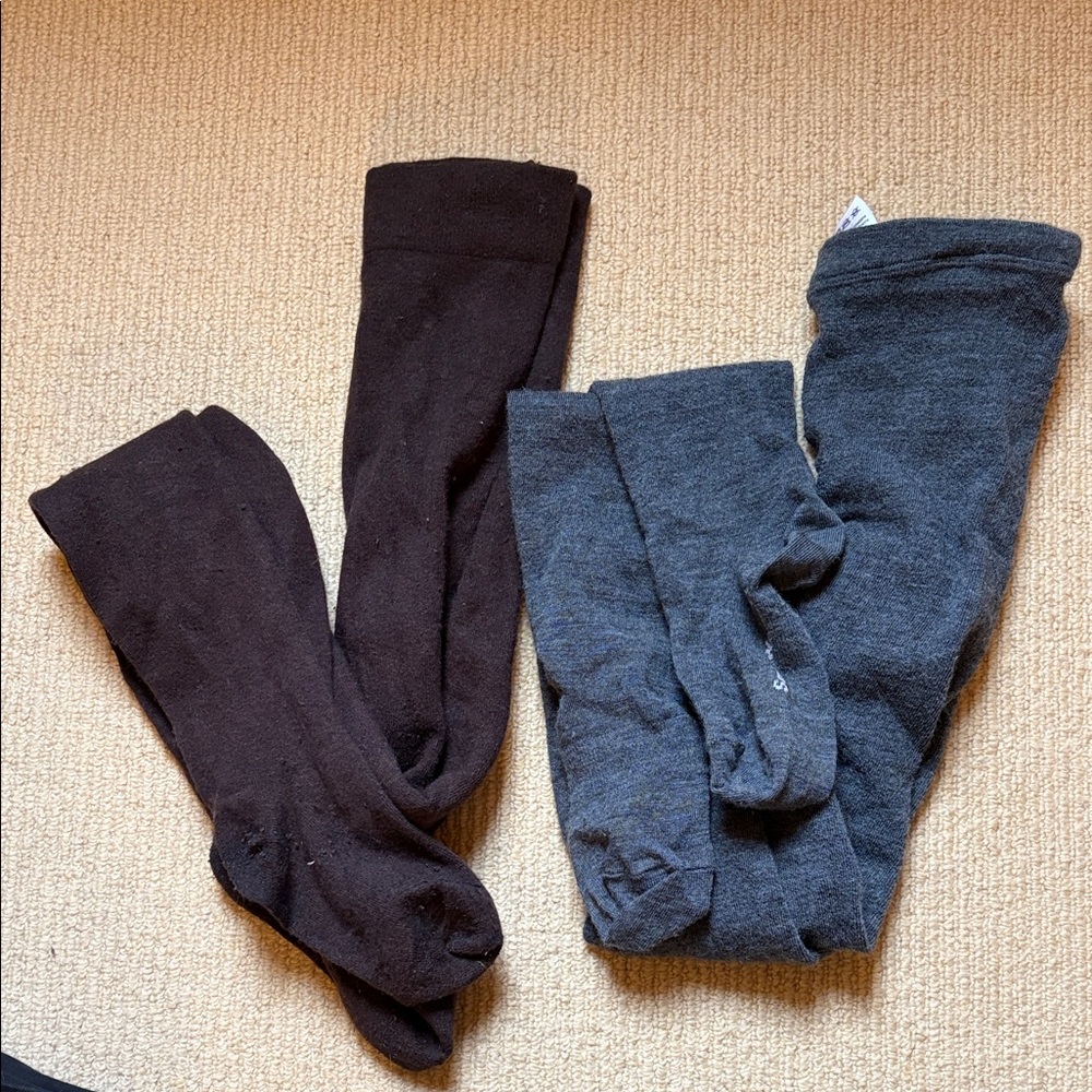 Smartwool Women's Brown and Gray Wool Tights